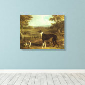 Toile Chiens, Greyhound et Espagnol, Docteur Fop par Her (Insitu (Plancher de Bois))