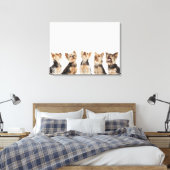 Toile Chiens identiques assis ensemble (Insitu(Chambre))