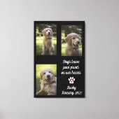 Toile Chiens laissant des empreintes digitales | Collage (Recto)