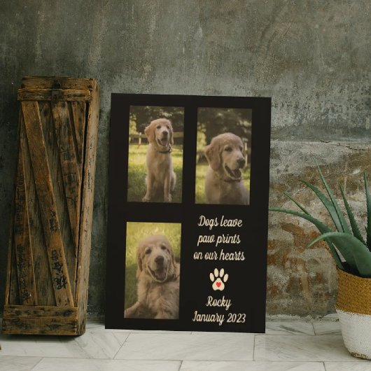 Toile Chiens laissant des empreintes digitales | Collage