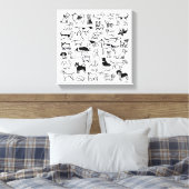 Toile Chiens noirs et blancs | Une variété de races de c (Insitu(Chambre))