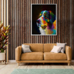 Toile Chiens Portrait Pop Art Style Couleurs triades<br><div class="desc">Ce dessin en toile est une représentation ludique et colorée d'un chien dans le style pop art. Le chien est composé de formes simples et de couleurs audacieuses et triades, créant une pièce d'art amusante et attrayante. Parfait pour tout amoureux des chiens qui veut ajouter une touche de fantaisie à...</div>