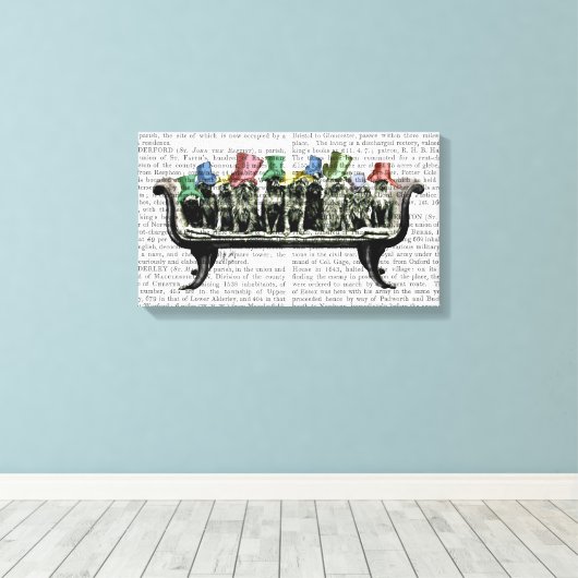 Toile Chiens sur Sofa (Insitu (Plancher de Bois))