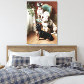 Toile Chiens - Un Noël, oeuvre de Carl Reichert (Insitu(Chambre))