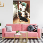 Toile Chiens - Un Noël, oeuvre de Carl Reichert (Insitu(Salon))