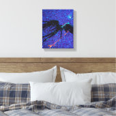 Toile Chiffre à ailes foncées volant à travers l'espace (Insitu(Chambre))