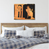 Toile Chiffre rouge grenier pyxis représentant une marié (Insitu(Chambre))