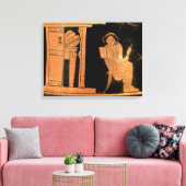 Toile Chiffre rouge grenier pyxis représentant une marié (Insitu(Salon))