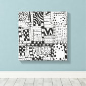 Toile Chiffres Abstraits indiens inspirés 6 (Insitu (Plancher de Bois))