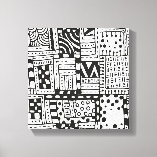 Toile Chiffres Abstraits indiens inspirés 6 (Recto)