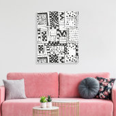 Toile Chiffres Abstraits indiens inspirés 6 (Insitu(Salon))