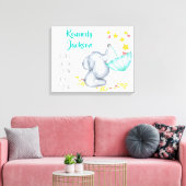 Toile Chiffres de naissance de bébé Statistiques Coeurs  (Insitu(Salon))