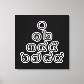 Toile Chiffres thaïlandais Pyramide ♦ Script en thaï ♦ (Recto)