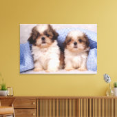 Toile Chih Tzu chippies sous une couverture contrôlée (Insitu(Salon))