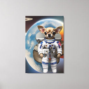 Toile Chihuahua Astronaut Canvas Imprimer