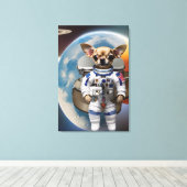 Toile Chihuahua Astronaut Canvas Imprimer (Insitu (Plancher de Bois))
