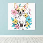Toile Chihuahua du printemps (Insitu (Plancher de Bois))