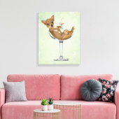 Toile Chihuahua en verre de cocktail (Insitu(Salon))