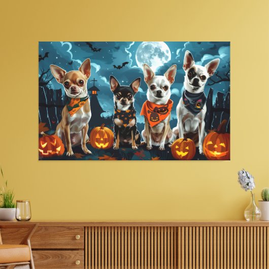 Toile Chihuahua Halloween Épouvantable (Insitu(Salon))