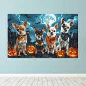Toile Chihuahua Halloween Épouvantable (Insitu (Plancher de Bois))