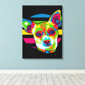 Toile Chihuahua Head_Dog Lover (Insitu (Plancher de Bois))