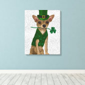 Toile Chihuahua Leprechaun (Insitu (Plancher de Bois))