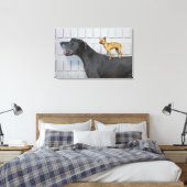 Toile Chihuahua sur le dos du grand Danois (Insitu(Chambre))