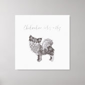 Toile Chihuahua Vibes Premium Wrapped Canvas Art (Recto)