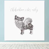 Toile Chihuahua Vibes Premium Wrapped Canvas Art (Insitu (Plancher de Bois))