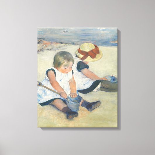 Toile Children Playing on the Beach (Recto)