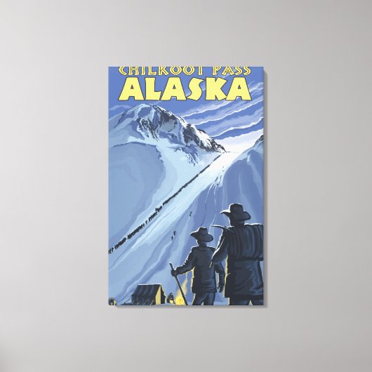 Toile Chilkoot Pass, Alaska Gold Miners (Recto)