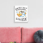Toile Chillin' dans le ciel - Nuage détendu Retro Faux (Insitu(Salon))