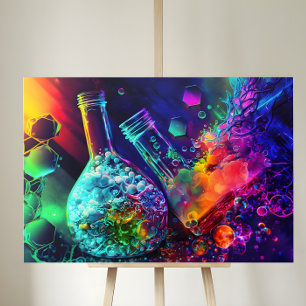 Toile Chimie abstrait flacon brillant liquide