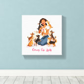 Toile Chimigos - Crazy Chi Lady - Chihuahua  (Insitu (Plancher de Bois))
