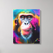 Toile Chimpanzé Ape Animal Discovery Adventure Nature (Recto)