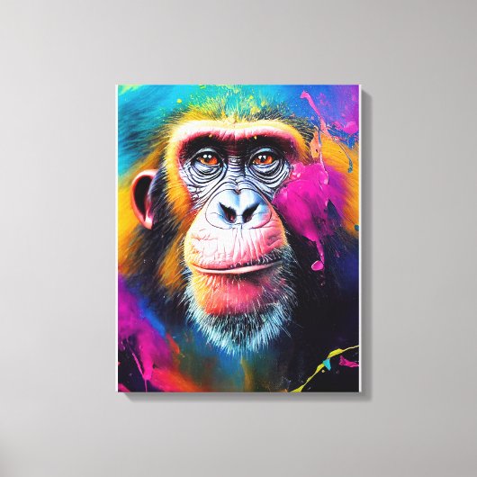 Toile Chimpanzé Ape Animal Discovery Adventure Nature (Recto)