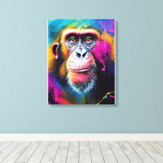 Toile Chimpanzé Ape Animal Discovery Adventure Nature (Insitu (Plancher de Bois))