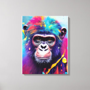 Toile Chimpanzé Ape Animal Discovery Adventure Nature