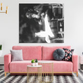 Toile Chimpanzé assis à table au zoo national (Insitu(Salon))