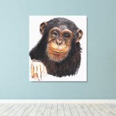 Toile Chimpanzé Charmant (Insitu (Plancher de Bois))