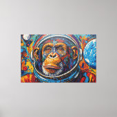 TOILE CHIMPANZÉ DANS L'ESPACE (Recto)