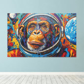 TOILE CHIMPANZÉ DANS L'ESPACE (Insitu (Plancher de Bois))