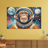 TOILE CHIMPANZÉ DANS L'ESPACE-15 (Insitu(Salon))