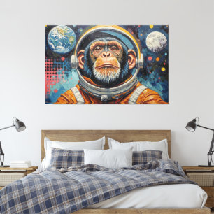 TOILE CHIMPANZÉ DANS L'ESPACE-15