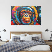 TOILE CHIMPANZÉ DANS L'ESPACE-19 (Insitu(Chambre))