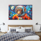 TOILE CHIMPANZÉ DANS L'ESPACE-3 (Insitu(Chambre))