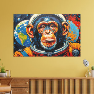 TOILE CHIMPANZÉ DANS L'ESPACE-6