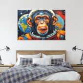 TOILE CHIMPANZÉ DANS L'ESPACE-6 (Insitu(Chambre))