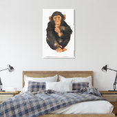 Toile Chimpanzé (poêle troglodyte). Jeune joueur (Insitu(Chambre))