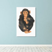 Toile Chimpanzé (poêle troglodyte). Jeune joueur (Insitu (Plancher de Bois))